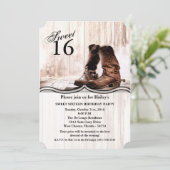Invitation Sweet 16 Anniversaire Inviteboots pays Weste rusti (Debout devant)