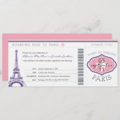 Invitation Sweet 16 Anniversaire Pass à Paris (Devant / Derrière)