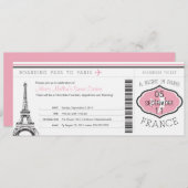 Invitation Sweet 16 Anniversaire Pass à Paris (Devant / Derrière)