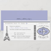 Invitation Sweet 16 Anniversaire Pass à Paris (Devant / Derrière)