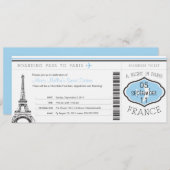 Invitation Sweet 16 Anniversaire Pass à Paris (Devant / Derrière)