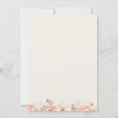 Invitation Sweet 16 Anniversaire Pêche Beige Ivory Floral (Dos)