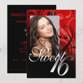 Invitation Sweet 16 Anniversaire Photo (Devant / Derrière)