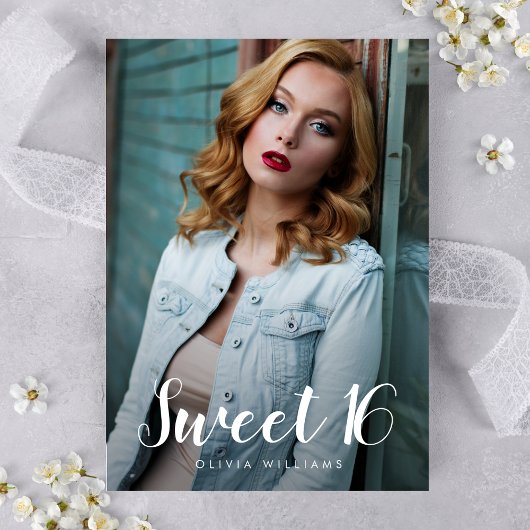 Invitation Sweet 16 Anniversaire Photo