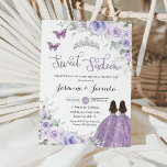 Invitation Sweet 16 Anniversaire Purple Lilac Princesses Flor<br><div class="desc">Personnalisez cette belle invitation d'anniversaire de Sweet sixteen avec sa propre formulation facilement et rapidement,  appuyez simplement sur le bouton customiser pour réorganiser et formater le style et le placement du texte. Objets correspondants disponibles en magasin ! c) Le Happy Cat Studio</div>