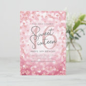 Invitation Sweet 16 Anniversaire Rose Gold Chic Parties scint (Debout devant)