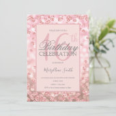Invitation Sweet 16 Anniversaire Rose Gold Parties scintillan (Debout devant)