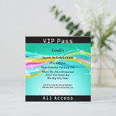 Invitation Sweet 16 Anniversaire VIP pass Disco 2 (Debout devant)
