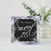 Invitation Sweet 16 Araignées d'argent 16e fête d'anniversair (Debout devant)