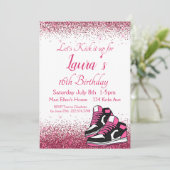 Invitation Sweet 16, Basket Anniversaire, Parties scintillant (Debout devant)