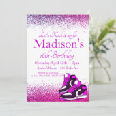 Invitation Sweet 16, Basket Anniversaire, Parties scintillant (Debout devant)