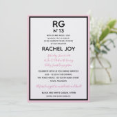 Invitation Sweet 16 Bat mitzvah Anniversaire Couture Theme Pa (Debout devant)