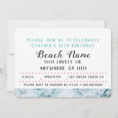 Invitation Sweet 16 Beach Party (Dos)