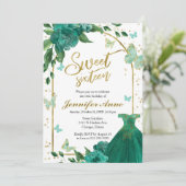 Invitation Sweet 16 Beurre Vert Blush Gown (Debout devant)