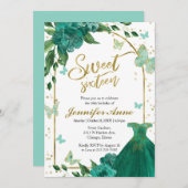 Invitation Sweet 16 Beurre Vert Blush Gown (Devant / Derrière)