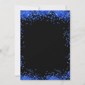 Invitation Sweet 16 black royal blue sparkles luxury (Dos)