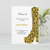 Invitation Sweet 16 Chaussures thème (Debout devant)