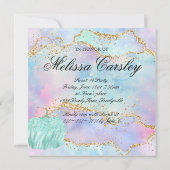 Invitation Sweet 16 Citrouille de fête Pastel Parties scintil (Dos)