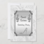 Invitation Sweet 16 Diamond Music Note, Stiletto & (Devant)