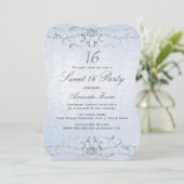 Invitation Sweet 16 en Damassé Diamant Brillance B (Debout devant)