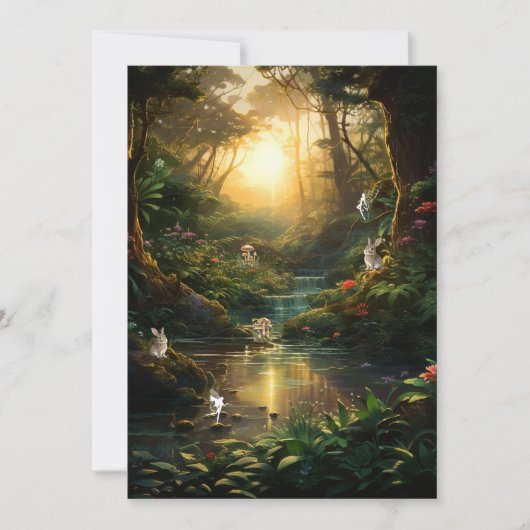 Invitation Sweet 16 Enchanted Forest River Bunny Fairy (Devant)