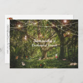 Invitation Sweet 16 Enchantée Forêt Fée Oiseau renard écureui (Devant / Derrière)
