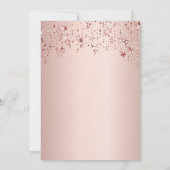 Invitation Sweet 16 étoiles d'or rose luxueux (Dos)