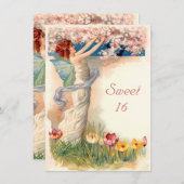 Invitation Sweet 16 Fée Vintage (Devant / Derrière)
