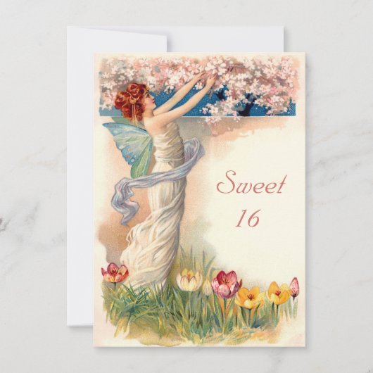 Invitation Sweet 16 Fée Vintage (Devant)