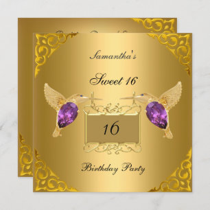 Invitation Sweet 16 fête d'anniversaire