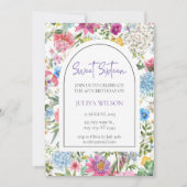 Invitation Sweet 16 fleurs sauvages de jardin (Devant)