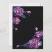 Invitation Sweet 16 gothique floral pourpre (Dos)