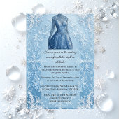 Invitation Sweet 16 Icy Blue Silver Snowflakes Personalized 