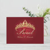 Invitation SWEET 16/invitation RUBY TIARA/DO-IT-YOURSELF coul (Debout devant)