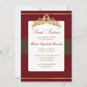 Invitation SWEET 16/invitation RUBY TIARA/DO-IT-YOURSELF coul (Dos)
