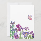 Invitation Sweet 16 Iris fleur violet Anniversaire (Dos)