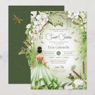 Invitation Sweet 16 La Grenouille Prince Fairytale Princesse