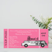 Invitation Sweet 16 Limo Party Pass (Debout devant)