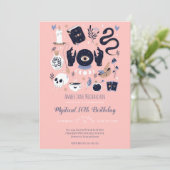 Invitation Sweet 16 Magic 16th Birthday Fortune Teller Mystic (Debout devant)