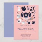 Invitation Sweet 16 Magic 16th Birthday Fortune Teller Mystic (Devant / Derrière)