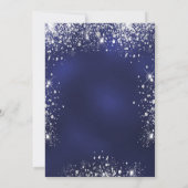 Invitation Sweet 16 marine bleu argent robe de parties scinti (Dos)