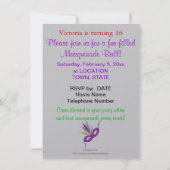 Invitation Sweet 16 Masquerade Ball Purple Party Masque (Dos)