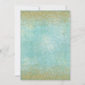 Invitation Sweet 16 Masquerade Parties scintillant or et Aqua (Dos)