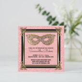 Invitation Sweet 16 Masquerade Party | Anniversaire seize ans (Debout devant)