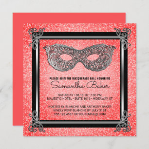 Invitation Sweet 16 Masquerade Party  Sweet sixteen anniversa
