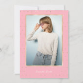 Invitation Sweet 16 Modern Script Gold Blush Pink Anniversair (Dos)