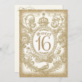 Invitation Sweet 16 Once upon a Time Ivory (Devant / Derrière)