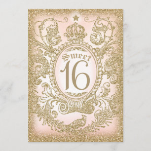 Invitation Sweet 16 Once upon a Time Princess Sea Foam