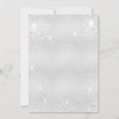 Invitation Sweet 16 parties scintillant argent glamour (Dos)