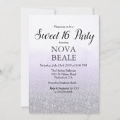 Invitation Sweet 16 Parties scintillant de partie Lavender In (Devant)